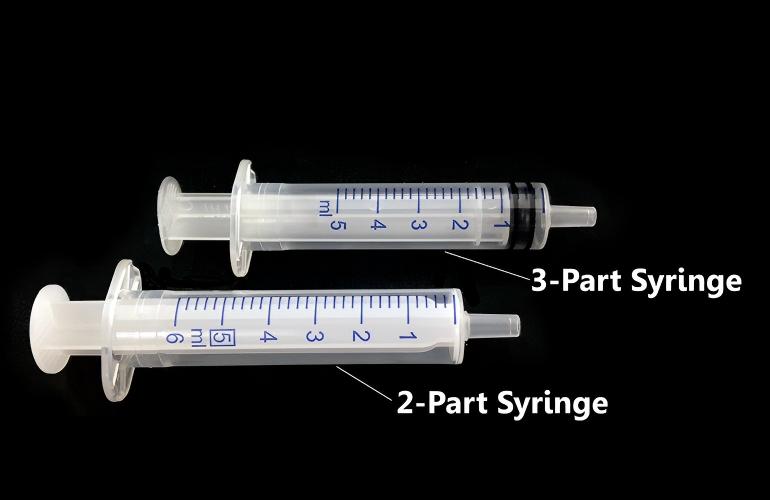 Sự khác biệt giữa ống tiêm hai phần và ba phần